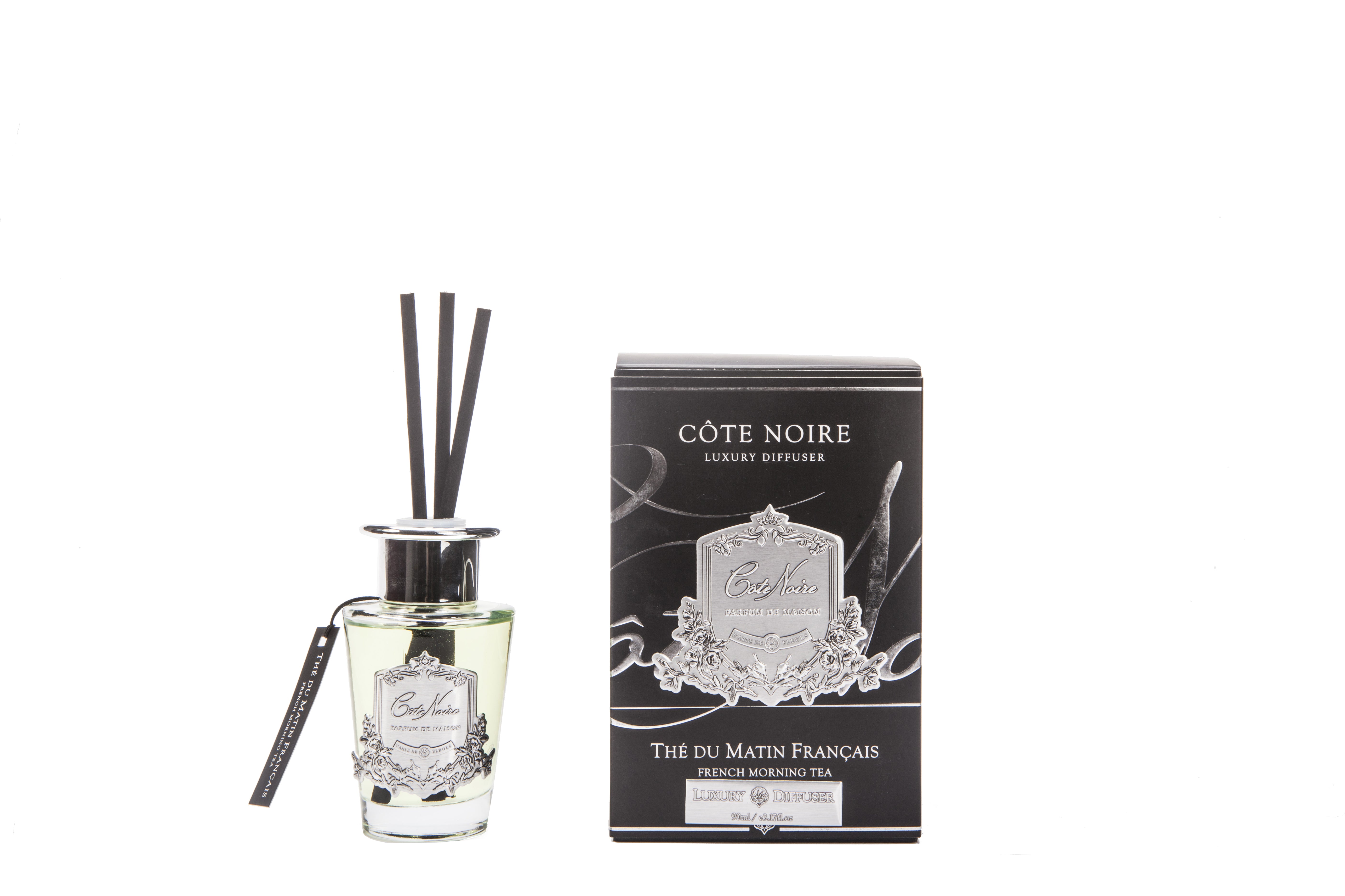 Cote Noire - French Morning Tea - 90ml Silver Diffuser